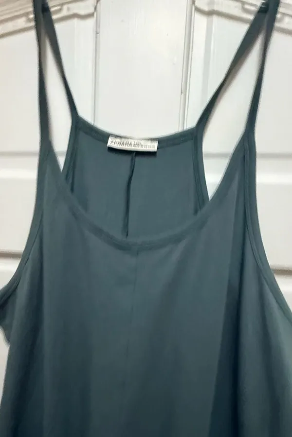 Zenana Women's Spaghetti Strap Pocketed Cotton Jumpsuit ash jade L/xl - Image 3