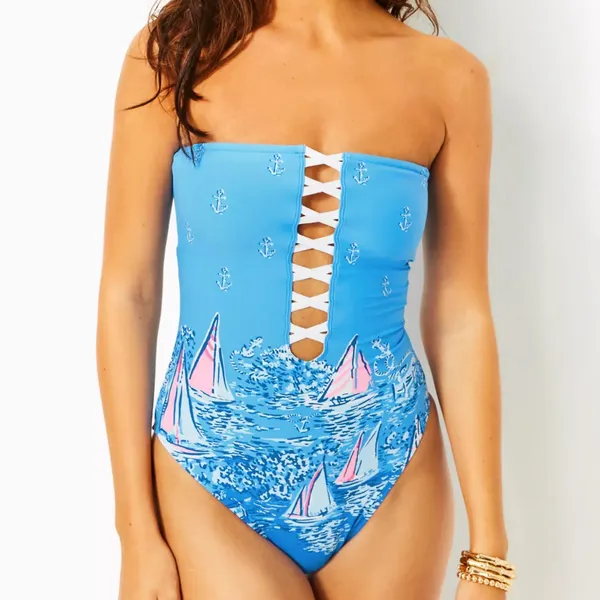 {Lilly Pulitzer} Brand New Novi Strapless One-Piece Swimsuit - Image 2