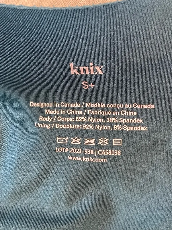 knix Teal Seamless Scoop Sports Bra - Image 4