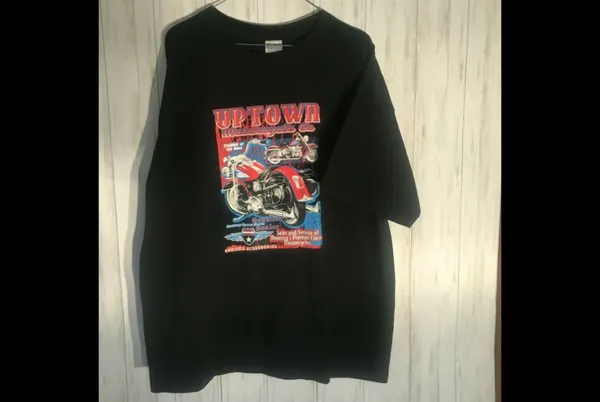 Gildan SKU23 XL Black Uptown Motorcycle Company T-Shirt Vintage Graphic - Image 2