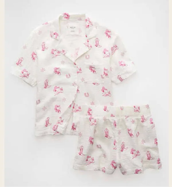 American Eagle WOMEN'S COTTON GAUZE PJ SET, NWT! - Image 2
