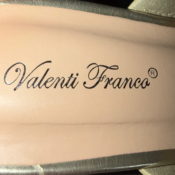 Valenti Franco Becci-3 Womens Gold Rhinestone Bow‎ Block Heel Slide Mules 8.5M - Image 5