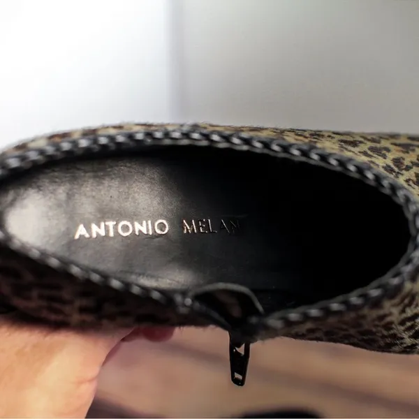 Antonio Melani Ankle‎ Booties Leopard Print Size 6.5. B54 - Image 4