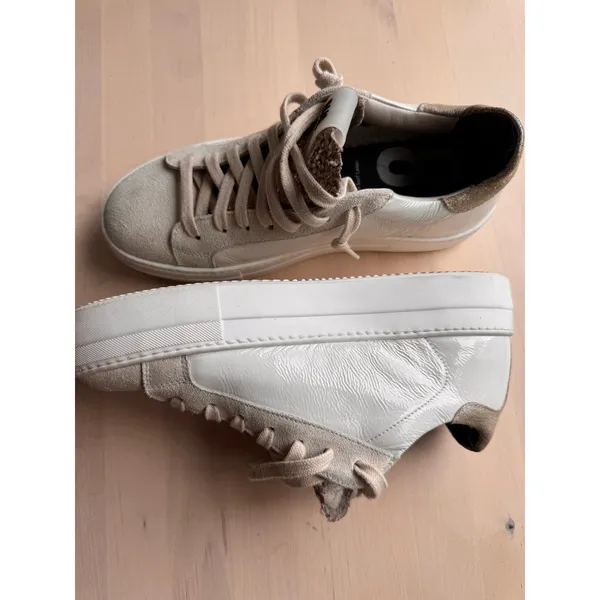 P448 Thea Gray Silver Platform Sneakers Women’s Leather EU 37 US 7 - Image 8