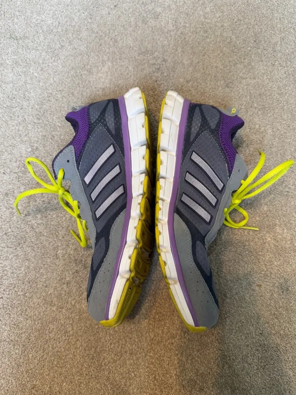 Adidas Purple Grey Clima Cool Sneakers Size 9.5 - Image 3