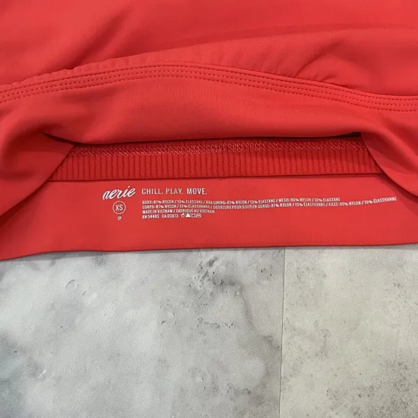 Aerie Sports Bra Chill Play Move Strappy Crisscross Unlined Coral Size XS Xsmall - Image 3