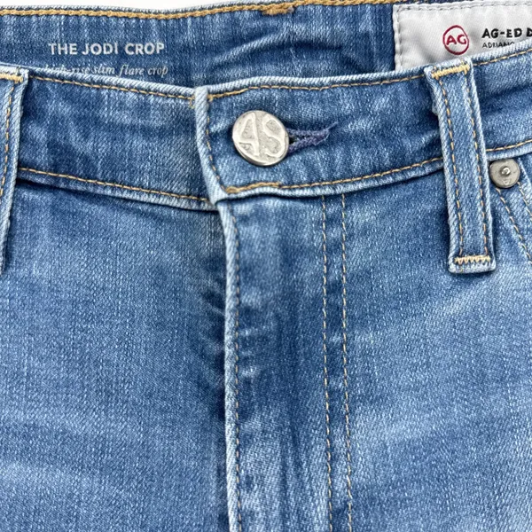 AG Adriano‎ Goldschmied The Jodi Crop Jeans 28 High Rise Slim Flare Distressed - Image 3