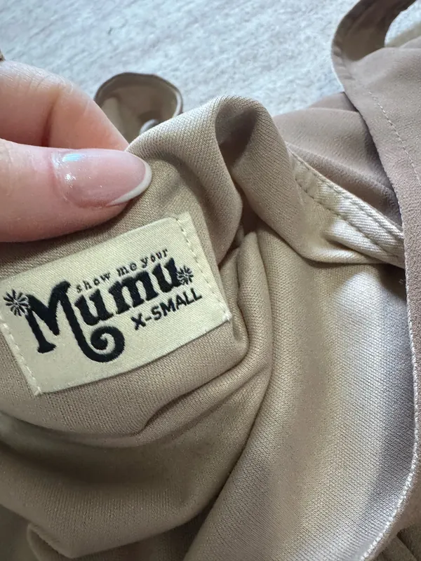 Show Me Your Mumu Kendall Maxi Dress Dune Chiffon size xs - Image 3