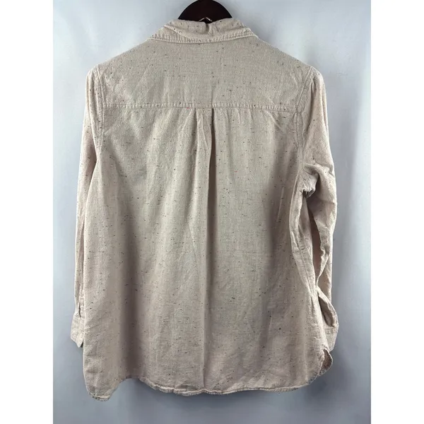 Women’s Old Navy XL Beige Button Up w/ Multicolored Details - Image 3