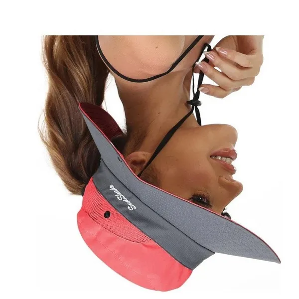 Women's Sun Shade Hat Wide Brim Hat UV Blocking Hiking Camping Sun Protect White - Image 10