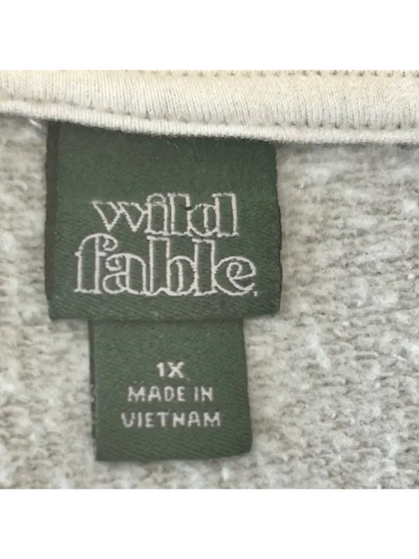 Wild Fable 1X Beige Half-Zip Sweatshirt 87t - Image 6