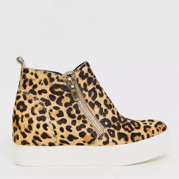 Steve Madden Caliber Leopard Wedge Sneaker Bootie size 6 Mobwife - Image 3