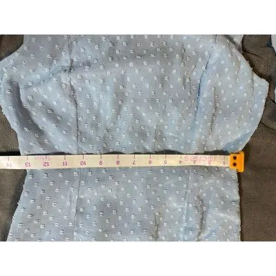 NWOT Lulus Size Small Bimini Periwinkle Blue Swiss Dot Tie-Strap Midi Dress - Image 6