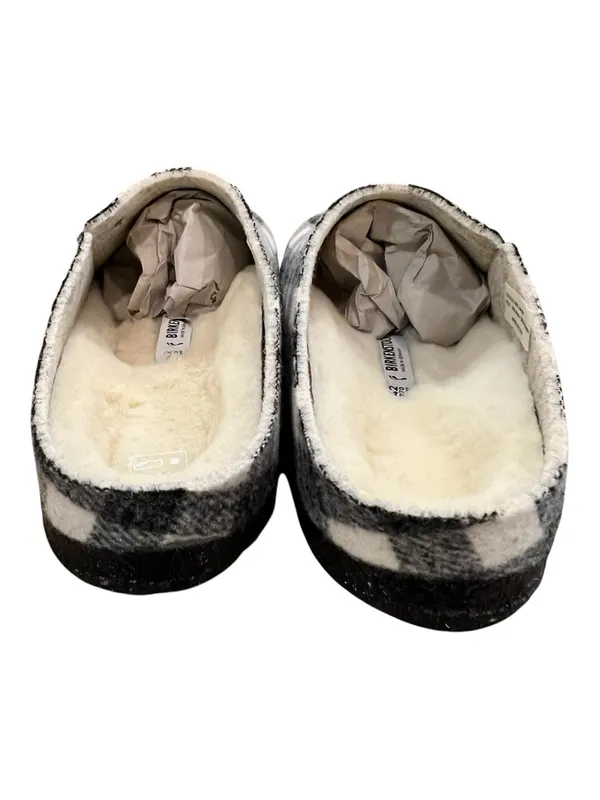 Birkenstock Zermatt Rivet Plaid Shearling Slippers EU 42 Women 11 Men 9 Narrow - Image 10