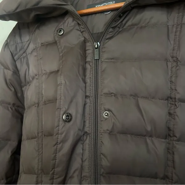 Kenneth Cole Reaction Puffer Coat Duck Down‎ Filled Quilted Jacket Size XL - Image 3