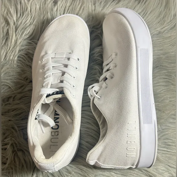 NOBULL Canvas Trainer Sneakers Unisex White /White Sneakers W8/M6.5 - Image 8