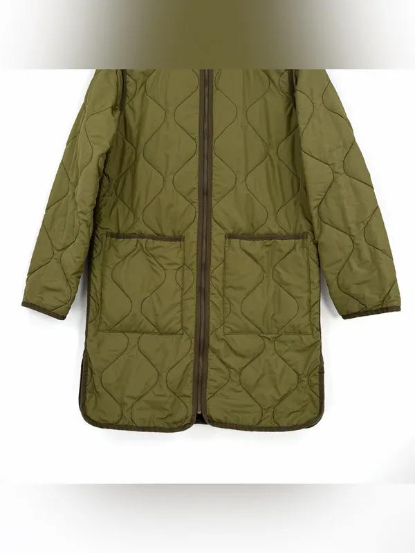 TREAD & SUPPLY Nixie Jacket Reversible Olive Green Black S - Image 3