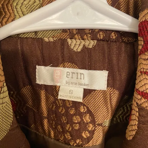 NWOT | Erin London women’s autumn‎ Jacquard chenille floral embroidered jacket - Image 5