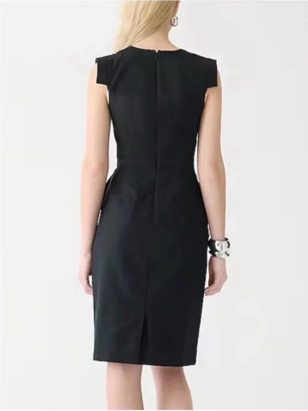 J Crew Resume Cap Sleeve Wool Sheath Dress - Image 3