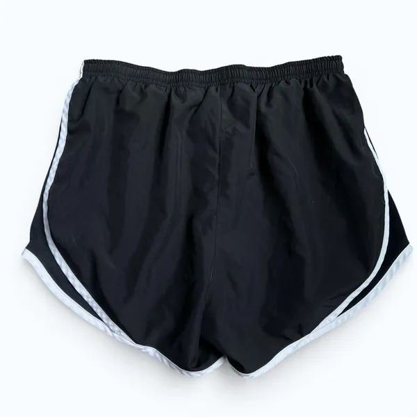 Nike Dri-FIT Running Shorts Womens S Black White Swoosh Athletic Gym - Image 2
