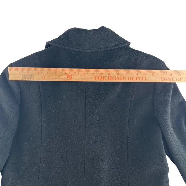 Jones New York Women Black Wool Blend Car Coat Overcoat JWMA9143 Size 14‎ - Image 9