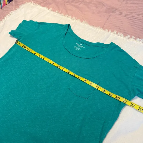 American Eagle Outfitters Oversized Pocket Tee Size Small Teal Casual Relaxed - Image 5