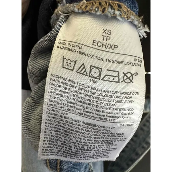 Gap Womens XS Denim Overalls‎ Medium Wash Open Back Relaxed 90s Y2K Bib Jeans - Image 8