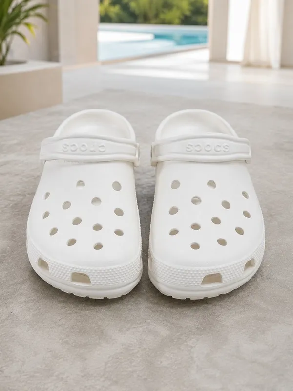 Crocs Classic Clog Off White Women’s 12 Men’s 10 Unisex Slip On NWT - Image 3