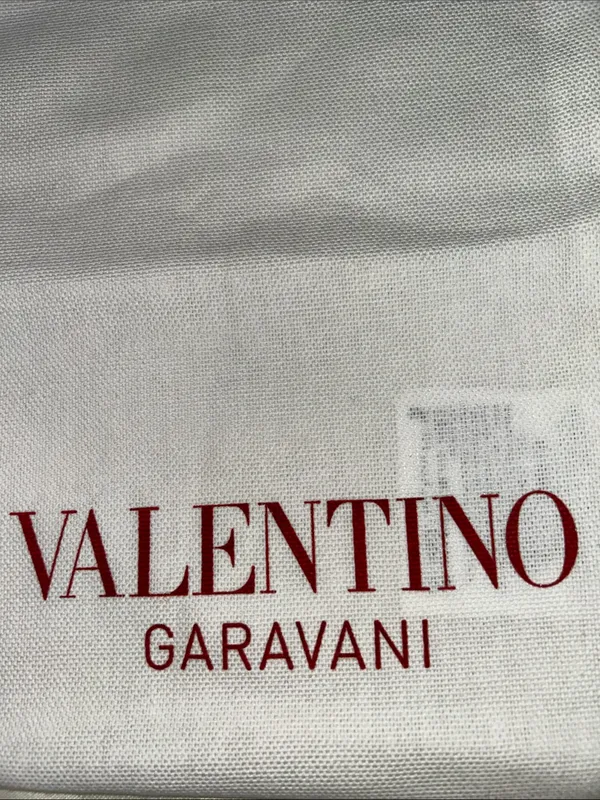 Valentino Garavani White Drawstring Dust Bag with Red Logo - Image 2