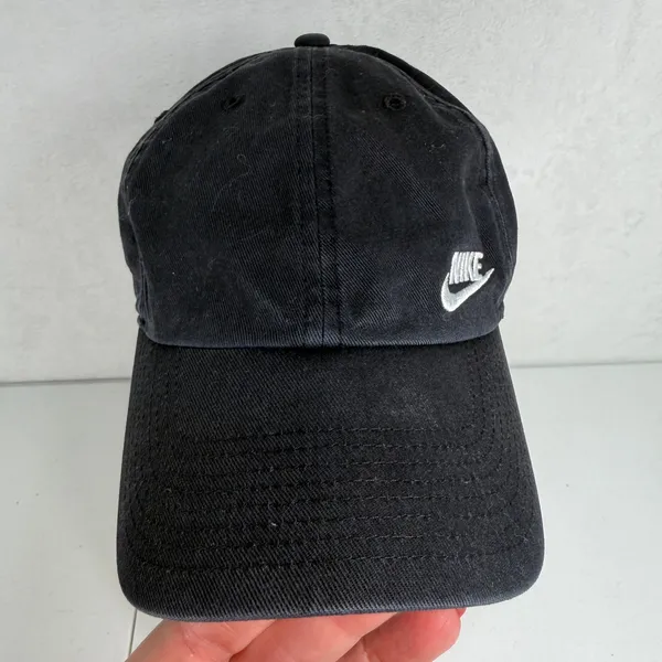 Nike One Size Hat Heritage86 Black Adjustable Futura Logo Dad Cap Strapback - Image 2