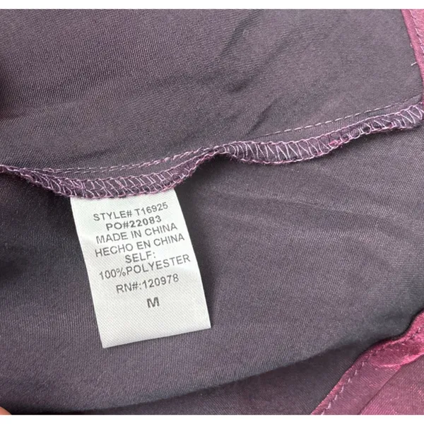 Entro Top Size Medium Grape Purple Iridescent Babydoll Dark Romantic Vamp Party - Image 9