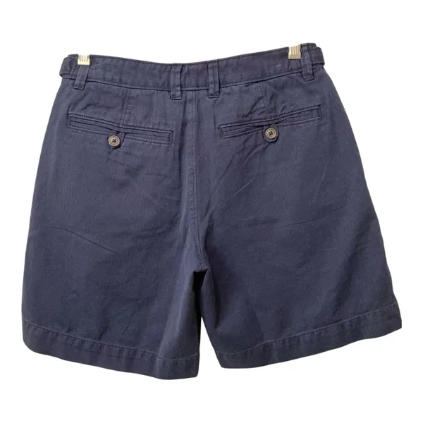 NWOT Free People Navy Blue Menswear-Inspired 100% Cotton Chino Shorts Size 4 - Image 2