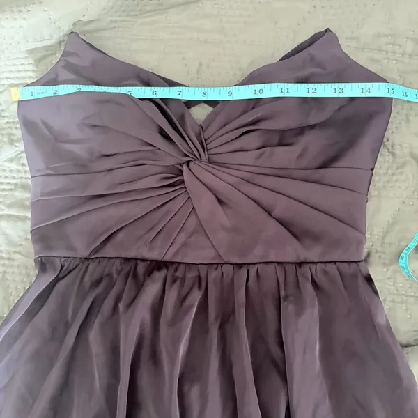 NWT Azazie Raya Black Stretch Satin Maxi Dress | 4 - Image 8