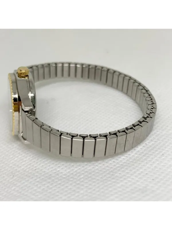 vintage Quartex quartz women watch 22mm two tone stretch band size 5.7” running - Image 3