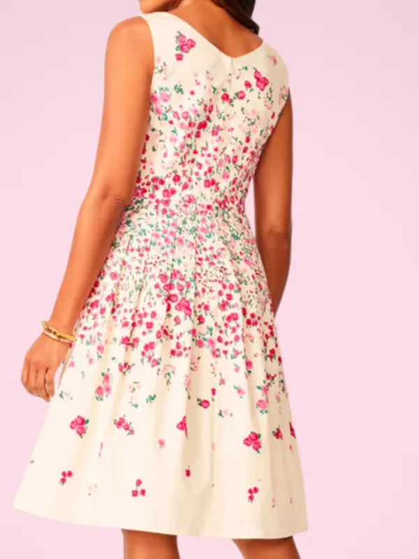 NWT Talbots RSVP Collection Rose Garden Fit & Flare Dress 2 Petite Retail $169 - Image 2
