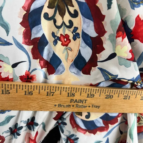 Sachin & Babi Floral Midi Dress Size 6 V-Neck Batwing Sleeve Boho Resale - Image 4