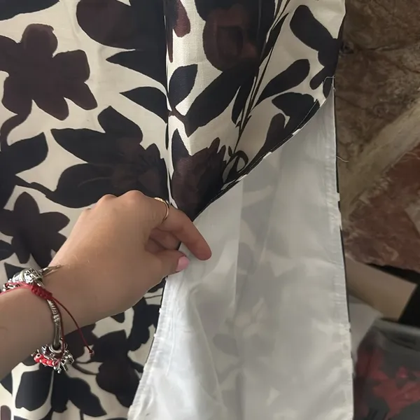 Commense Backless Print Split Zipper Dress size L Brown Size L - Image 5