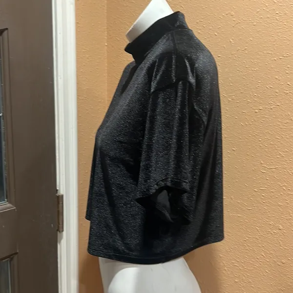 We the free black velvety crop top - Image 4