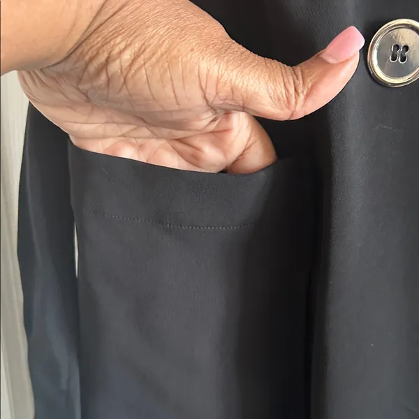Zara Black Double-Button Sleeveless Blazer Vest - Image 4