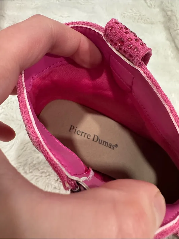 Pierre Dumas Pink Rhinestone Western Ankle Boots - Image 5