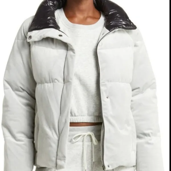 Zella Velvet Puffer Jacket Sz L - Image 11