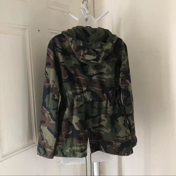 Grunge Subversive Gorpcore Acubi Goth Military Streetwear Hoodie Jacket Coat Hooded Camo Drawstring #2000s #Goth #Punk #Y2K Women S - Measurement in pics - Image 2