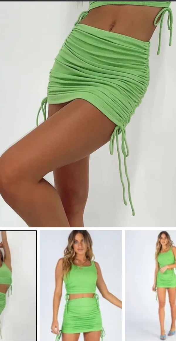 Princess Polly green  mini skirt - Image 4