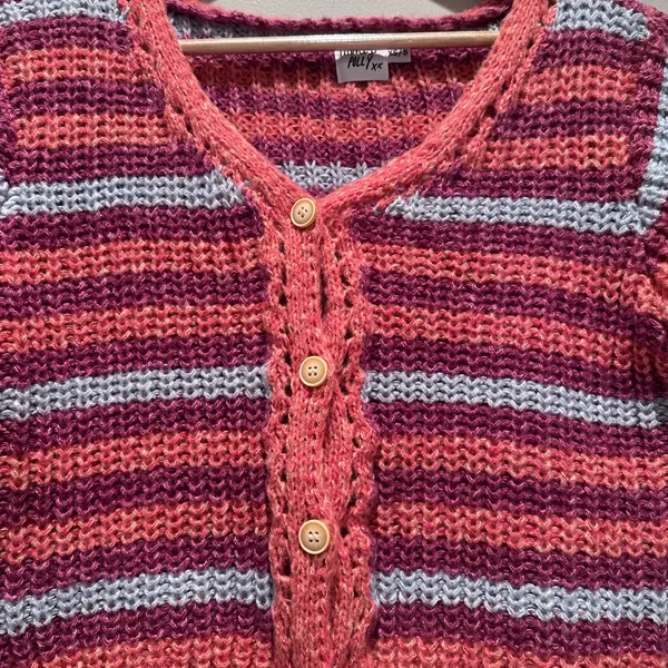 Princess Polly Colorful Short Sleeve Compassion‎ Knit Cardigan Size XS/S - Image 6