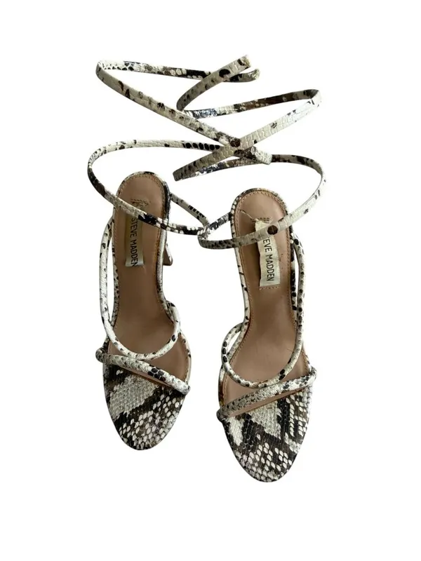 STEVE MADDEN Sweetie Spiral Strap Heels Sandals Size 6.5 - Image 9