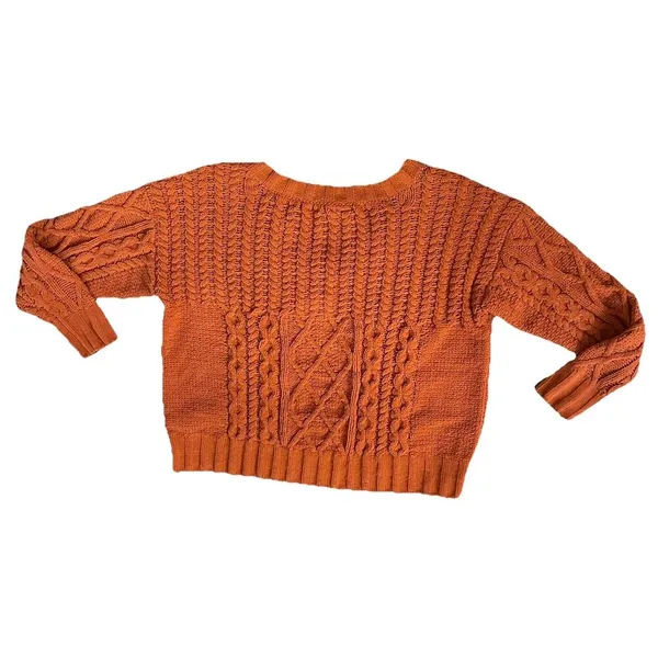 Buckle Daytrip Women's Cable Knit Sweater XS Oversized‎ Cropped Boxy Chunky Knit - Image 2