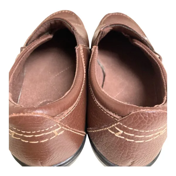 Clarks Ashland Lane Q Redwood Brown Leather Slip-On Comfort Loafers Size 9.5M - Image 9