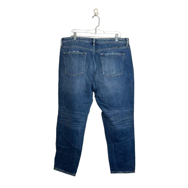 KanCan Nonstretch 100% Cotton Ripped High Rise Dark Wash Mom Jeans - Image 7