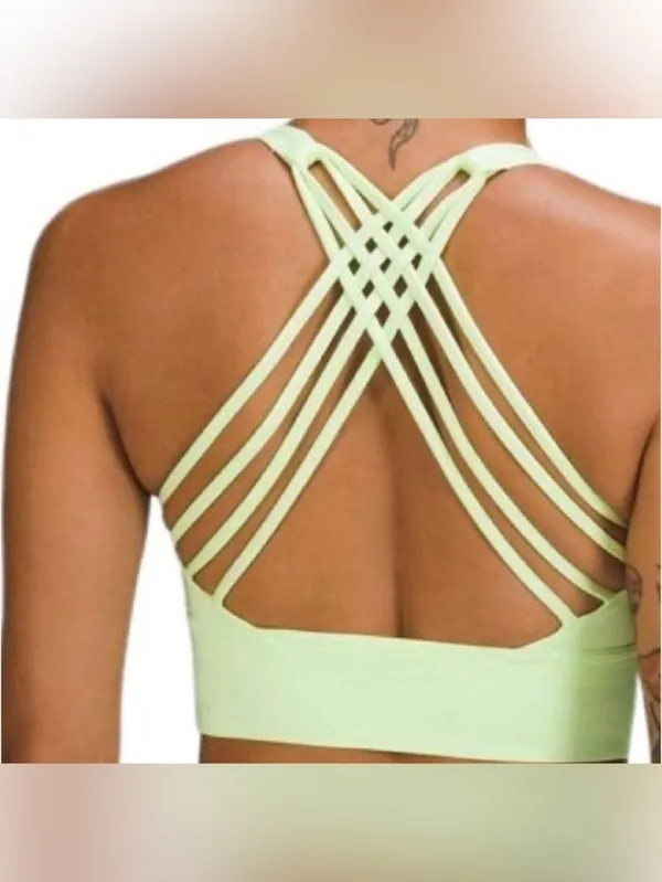 Lululemon Free to Be High-Neck Longline Bra Wild Light Support A/B Faded Zap S6 - Image 2