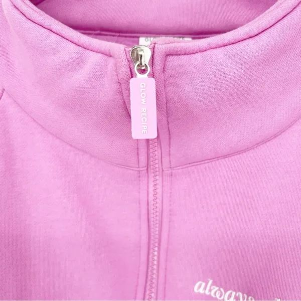 Glow‎ Recipe 1/2 Zip Sweatshirt L Pink - Image 4